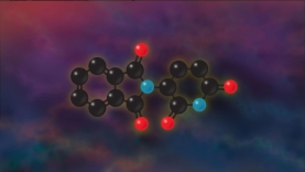 Ball and stick model of the thalidomide molecule