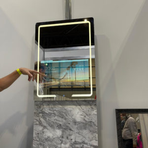 Smart mirror display at Naidex show