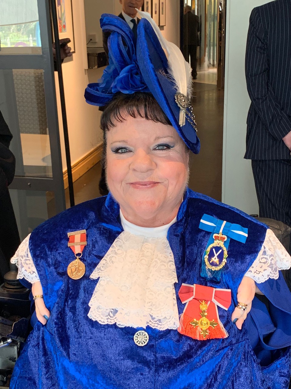 Rosie Moriarty-Simmonds dressed in ceremonial robes as she becomes High Sheriff of South Glamorgan