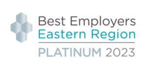Best employers eastern region platinum 23 award logo