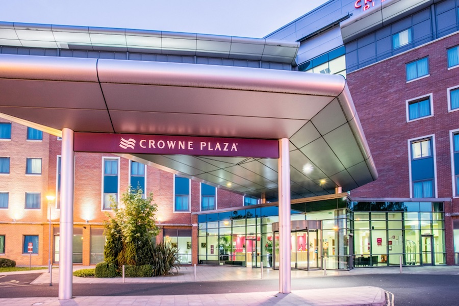 entrance to the Crowne Plaza NEC hotel
